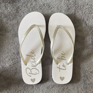 Aeropostale White and Gold Bridal Sandals